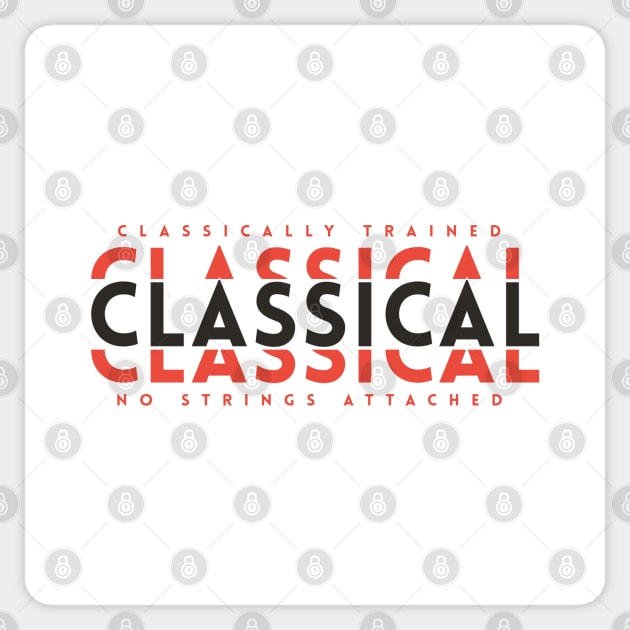 Classically Trained Classical Dark Orange Sticker by nightsworthy